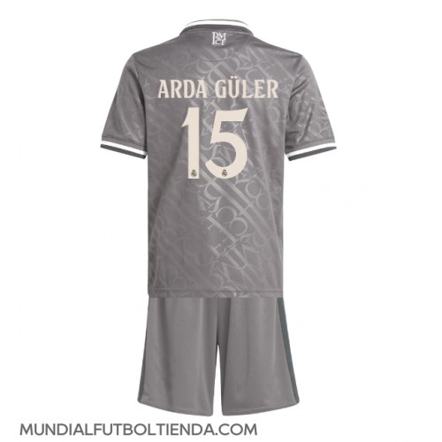 Camiseta Real Madrid Arda Guler #15 Tercera Equipación Replica 2024-25 para niños mangas cortas (+ Pantalones cortos)